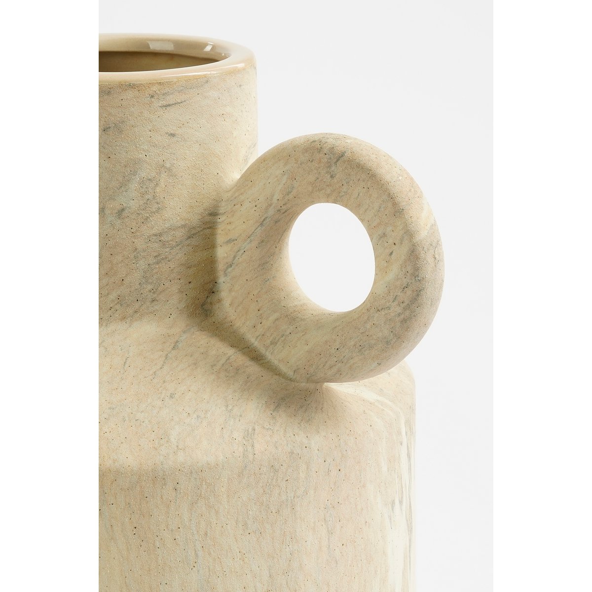 Glimmerdekorationen - Trentino Vase - L29 x B25 x H39 cm - Keramik - Beige