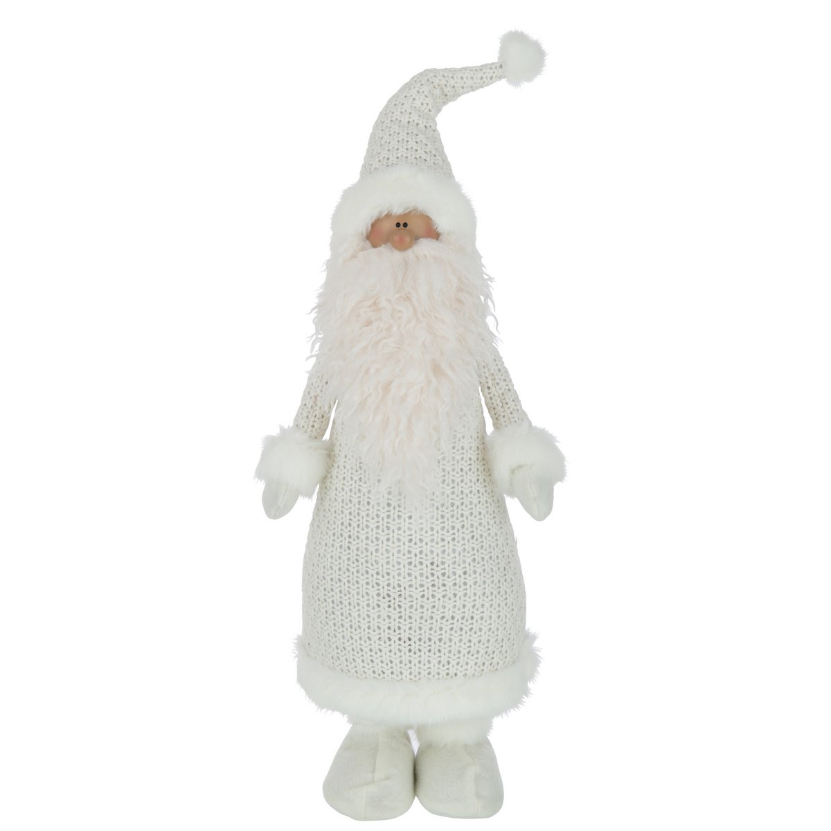 J-Line - Kerstfiguur 'Kerstman' (Wit, Maat L, 66cm hoog)