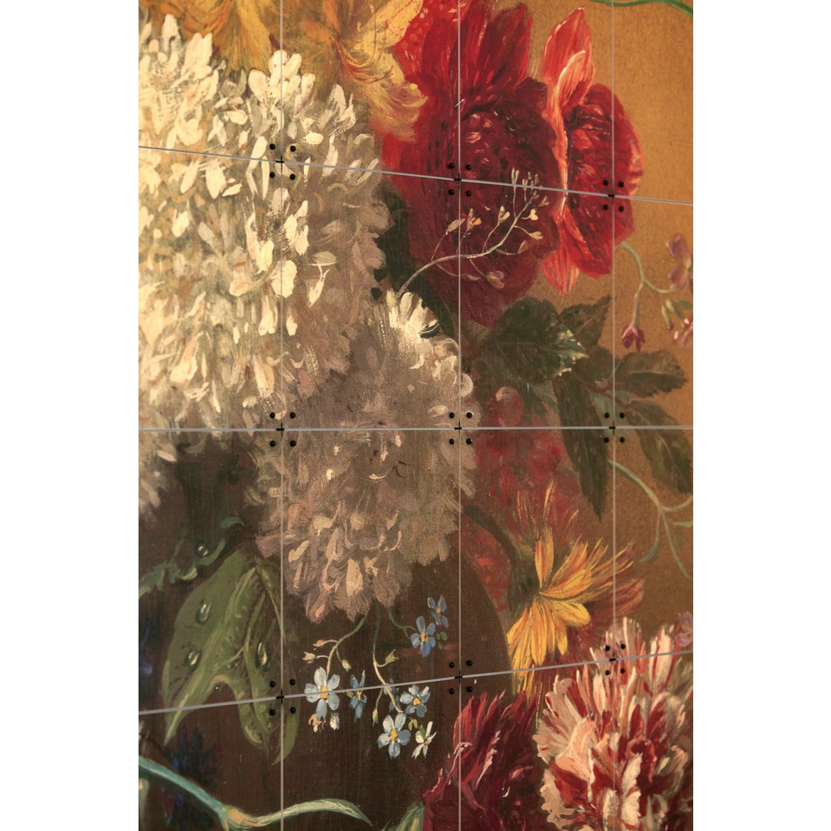 IXXI - Stilleven met bloemen - Van Os Wall art - Poster - Wanddecoratie - L - black, brown, pink, silver