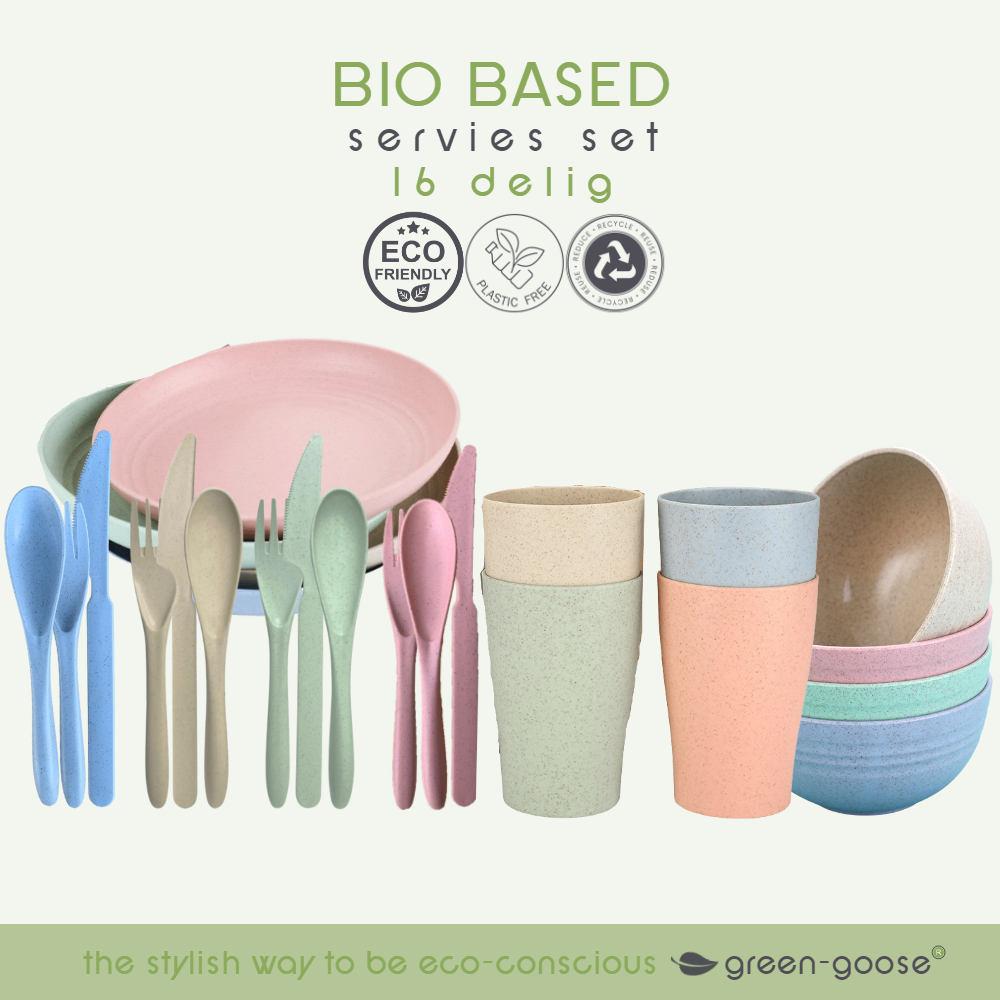 green-goose - Bio-based Servies Set - 24-delig