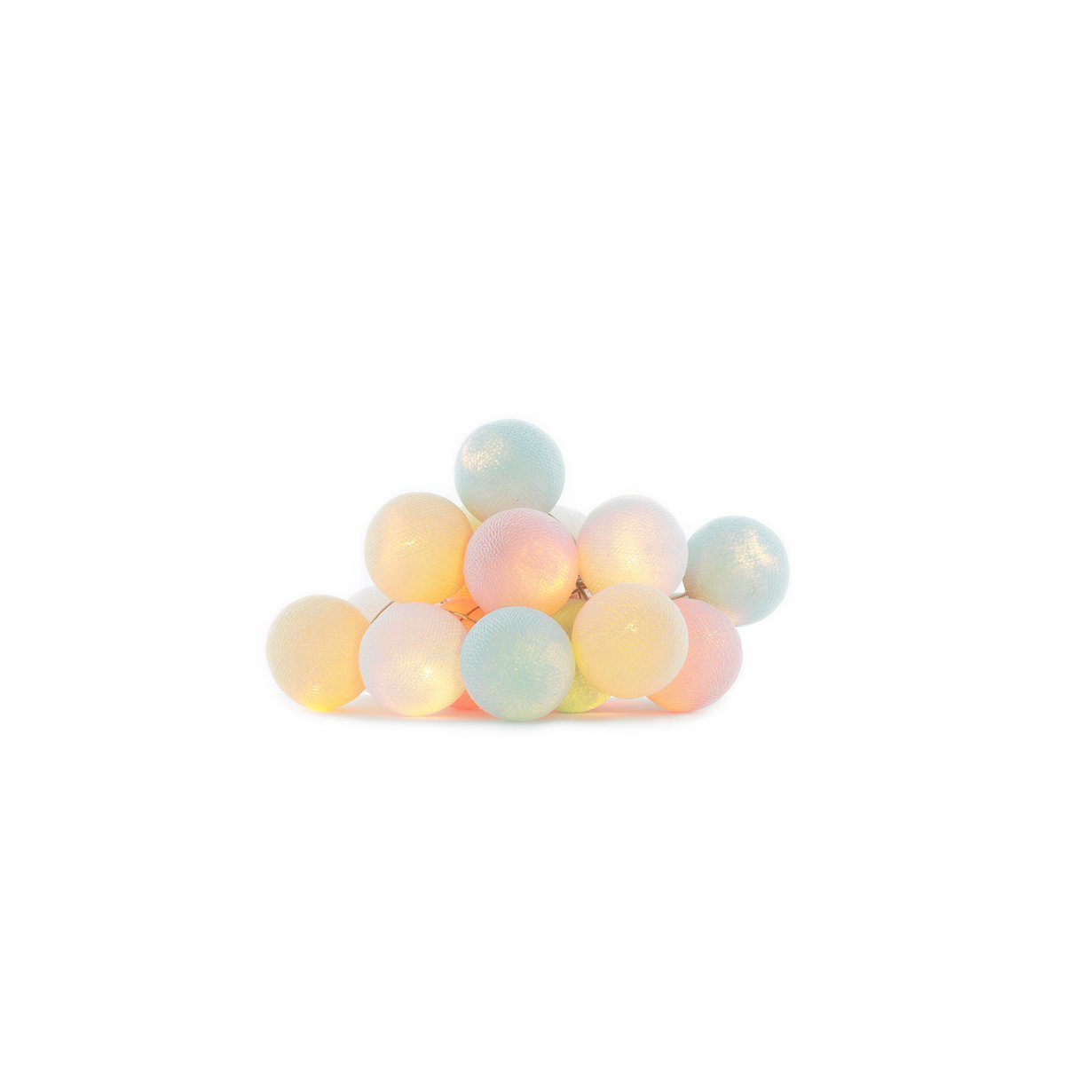 Cotton Ball Lights - Indoor regular Lichtslinger - Pastel - 35 cotton balls