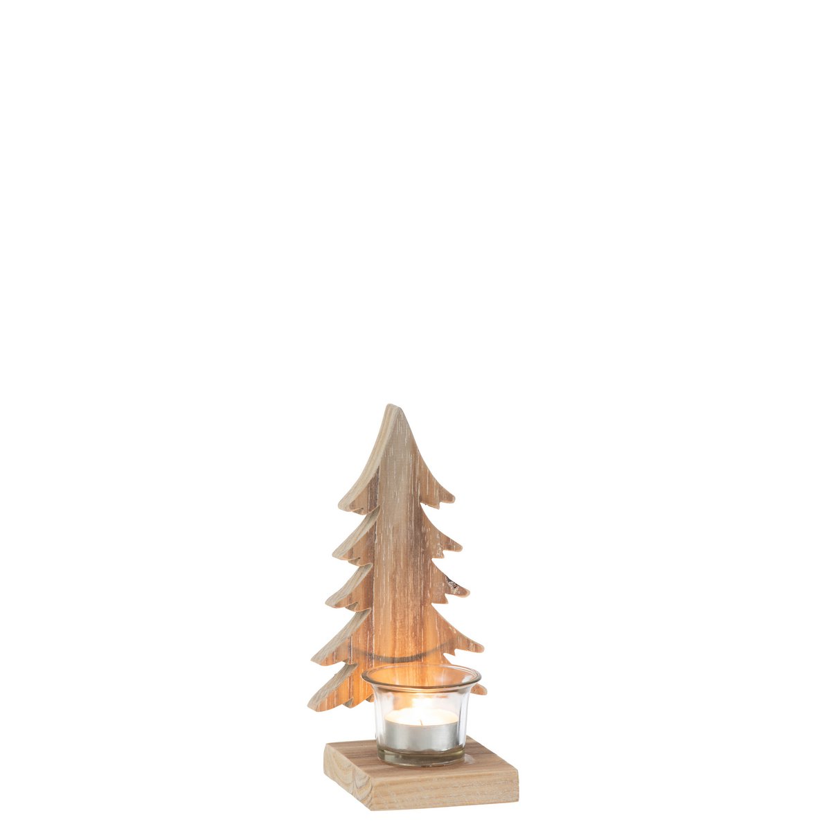 J-Line - Decoratief kerstfiguur 'Kerstboom' (Bruin)