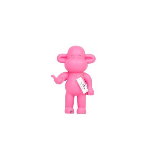 Housevitamin - Ornament - hang los aap beeldje 'de legende'- polyresin - roze - 20,5x13,5x35cm