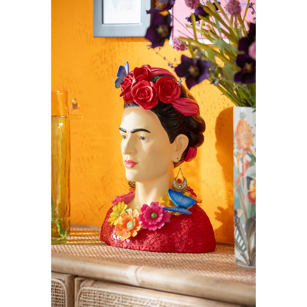 J-Line - Buste Frida Kahlo Polyresine Groot