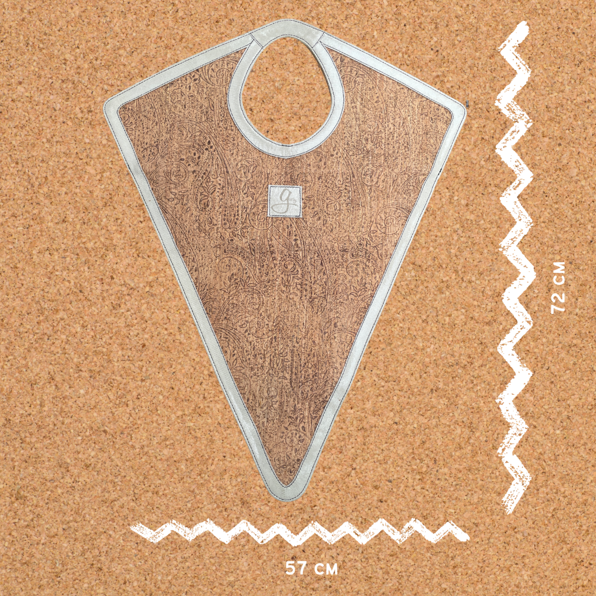 green-goose - Gissy Kurk en Leer Handtas XL - Driehoek - Groen