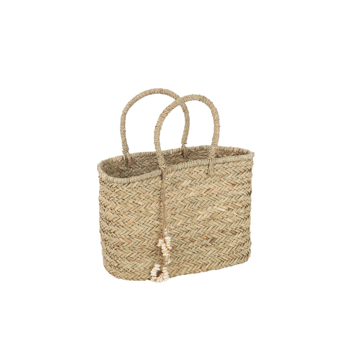 J-Line - Strandtas Schelpen Jute Naturel Large