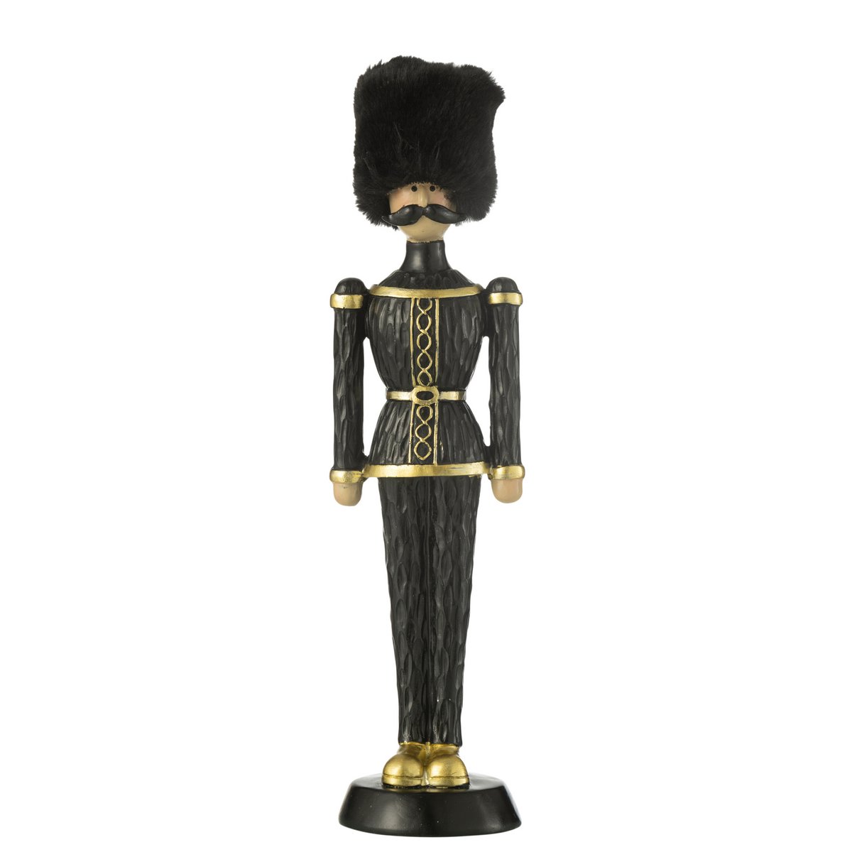 J-Line - Decoratief kerstfiguur 'Notenkraker' (Maat L, Zwart)