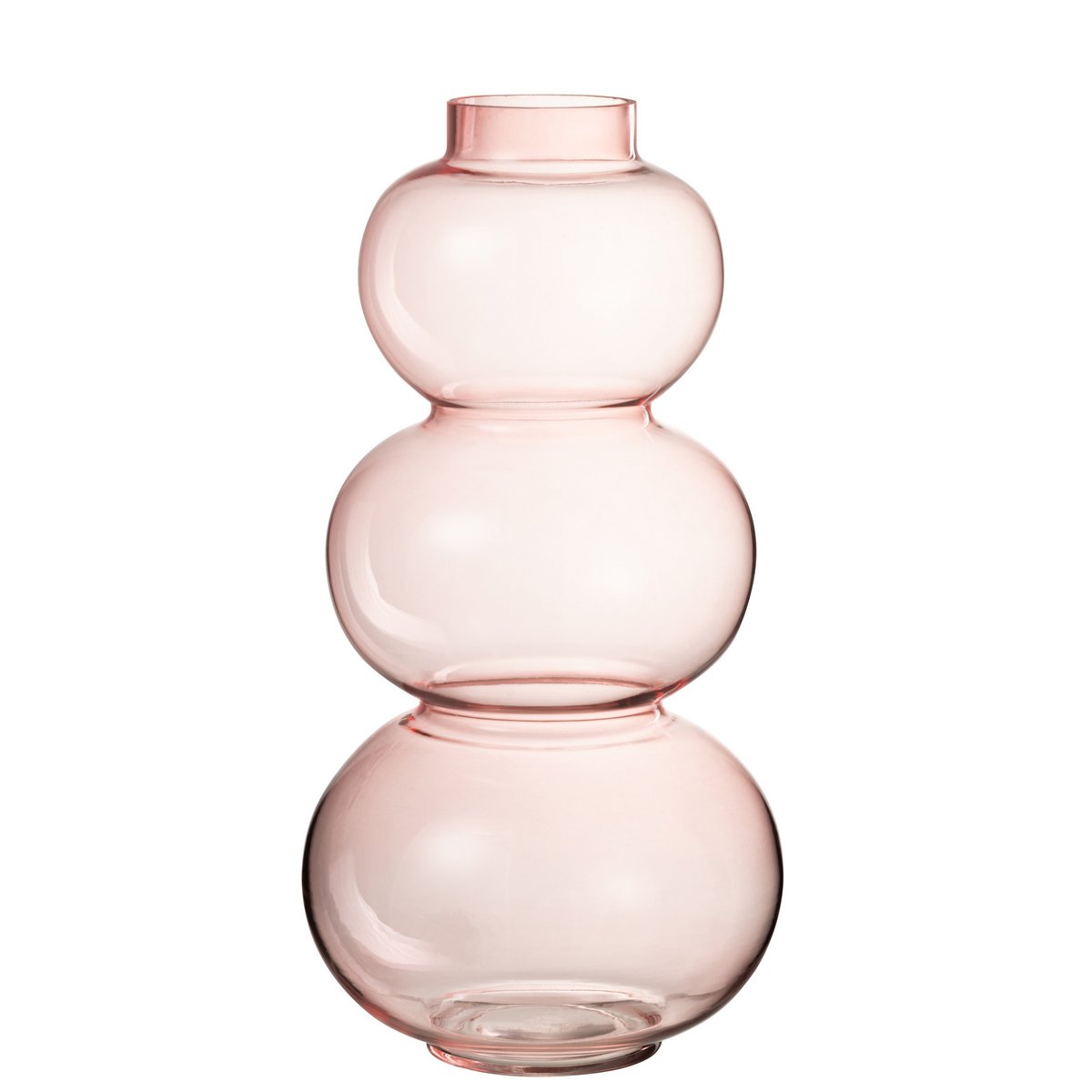 J-Line - Vaas Bol - Glas - Roze - Large - 36.00cm Hoog