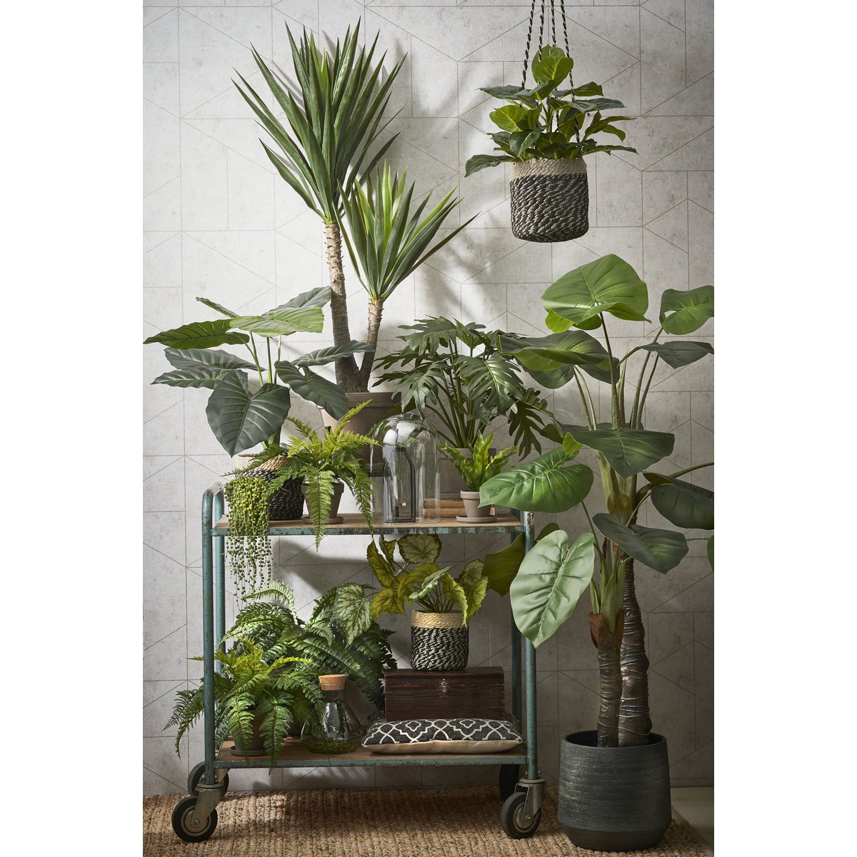 Mica Decorations - Philodendron Kunstplant - H60 x Ø80 cm - Groen