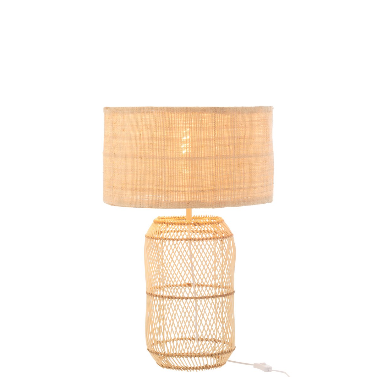 J-Line - Lamp Mush Linnen/Bamboe Naturel