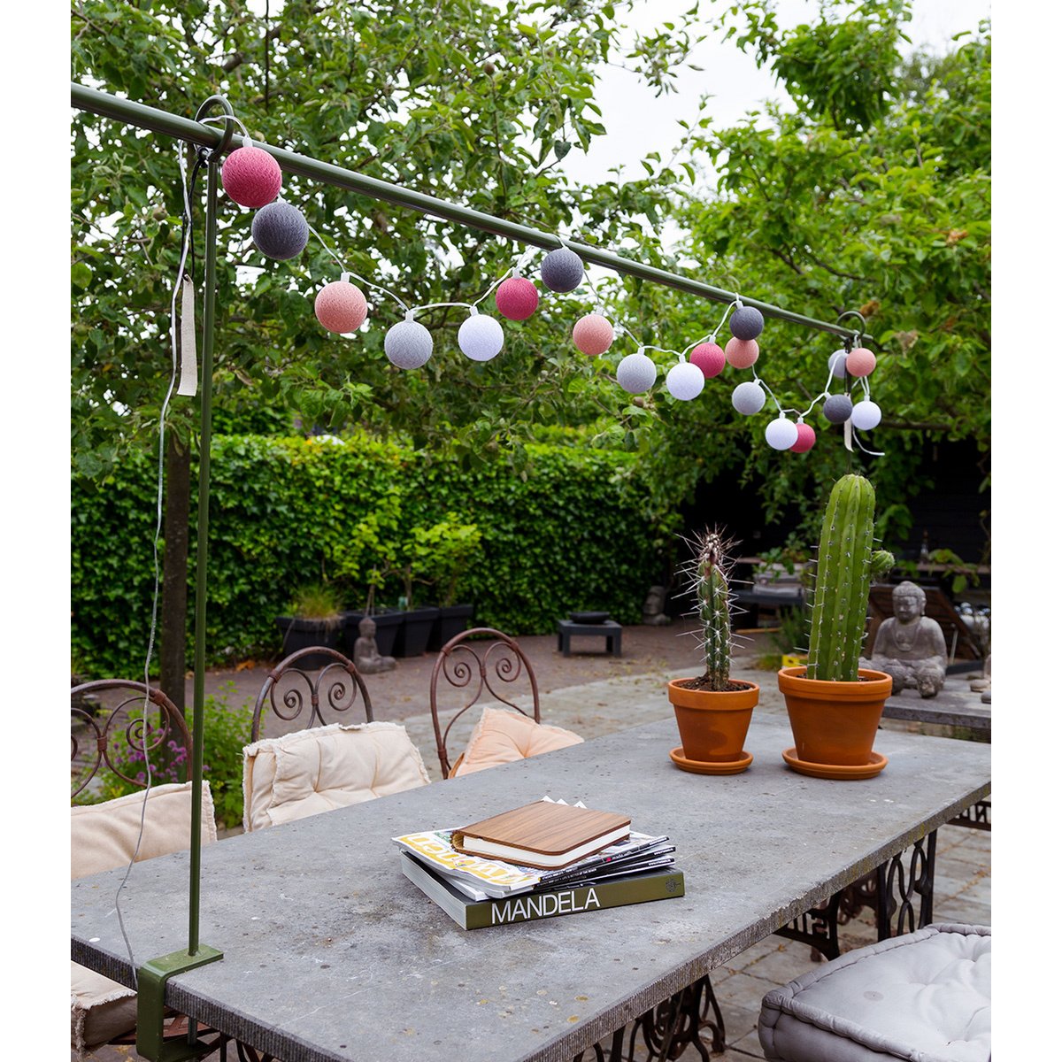 Cotton Ball Lights - Buitenlichtslinger - Roza Viejo - Extension kit