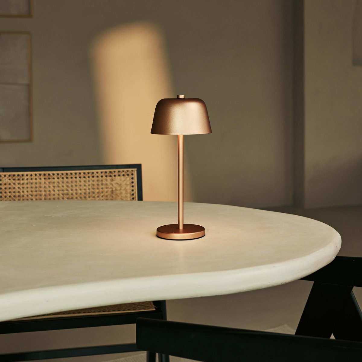 Tavellio-Amsterdam - Anton Koperen Oplaadbare Tafellamp | Stijlvolle en draadloze verlichting