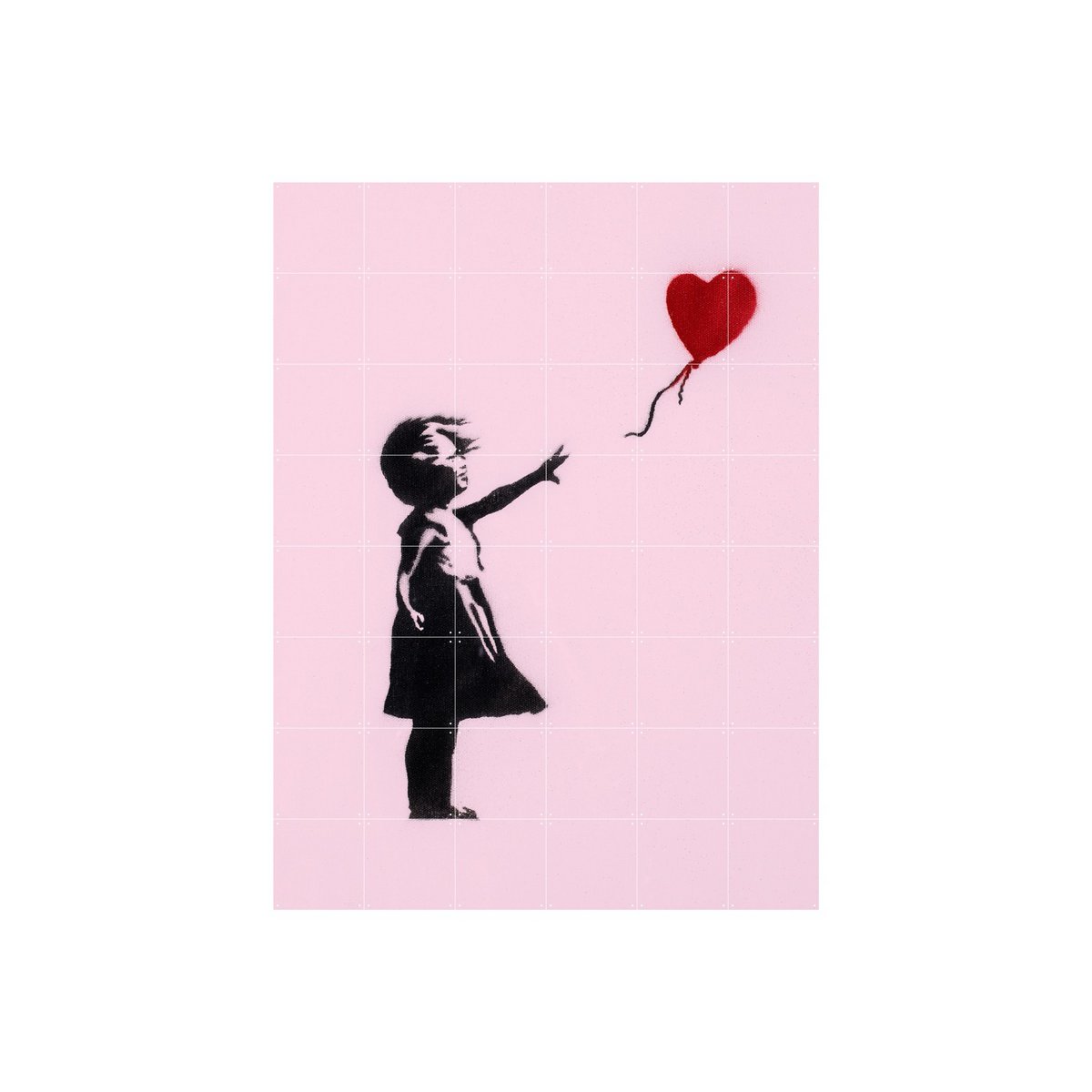 IXXI - Banksy  - ICONS Box - Poster - Wanddecoratie Wanddecoratie - Poster - Wanddecoratie - S - pink, brown