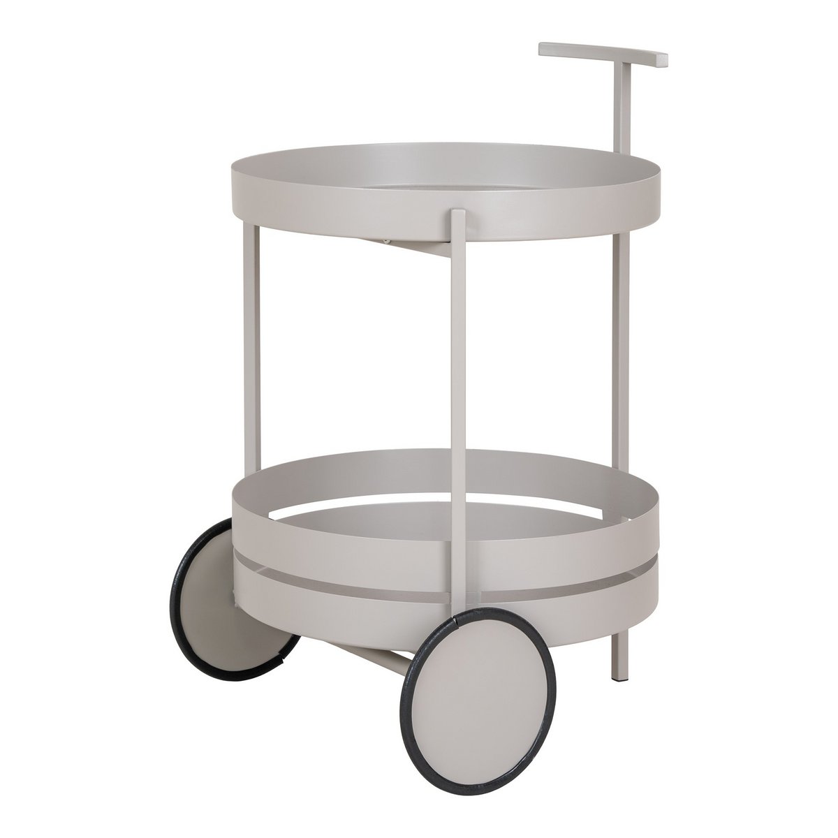 House Nordic - Beja Bar Trolley - Bar Trolley, staal, koel grijs, 2 planken, 40x49,5x61 cm