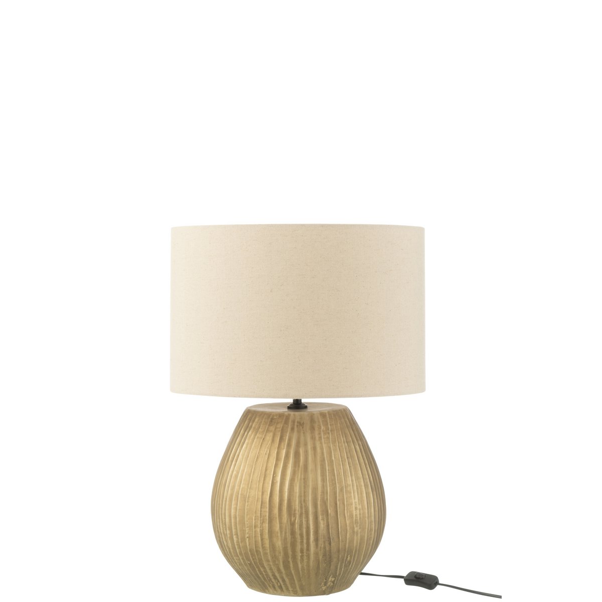 J-Line - Lamp Nebu Rond Keramiek Goud Small