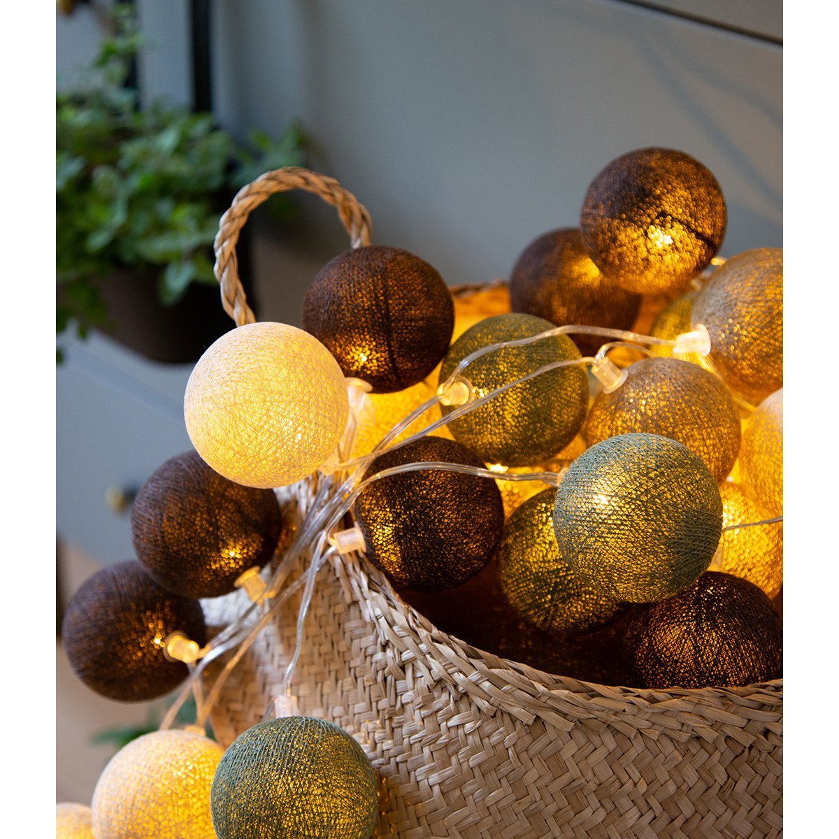 Cotton Ball Lights - Indoor regular Lichtslinger - Wanderlust - 50 cotton balls