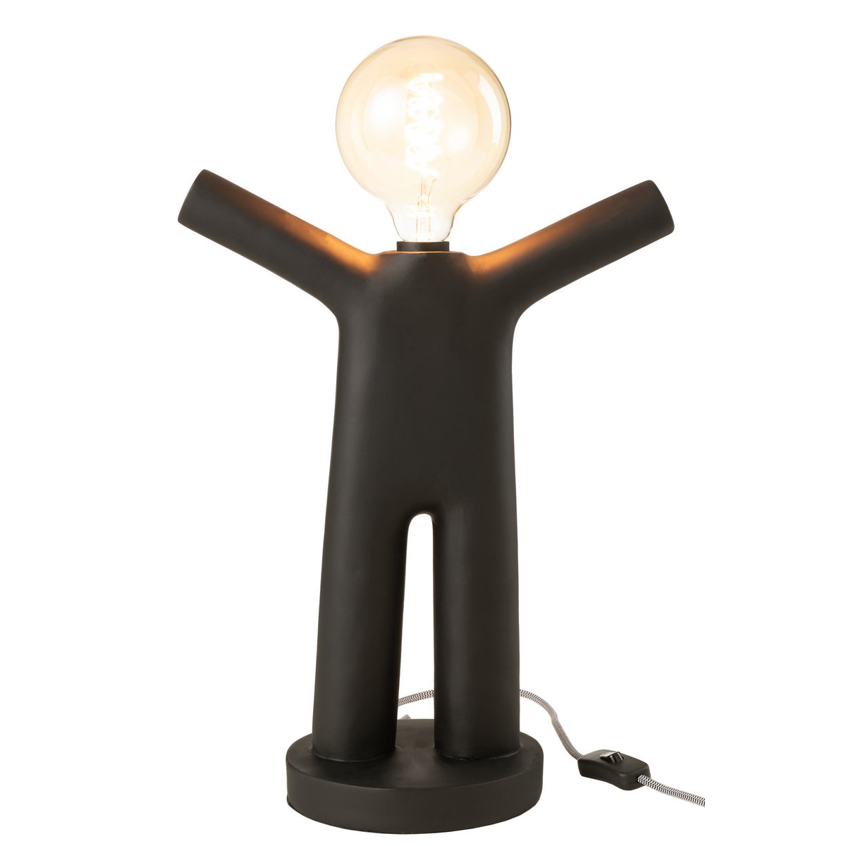 J-Line - Lamp P'Tit Maurice - Polyresin - Zwart