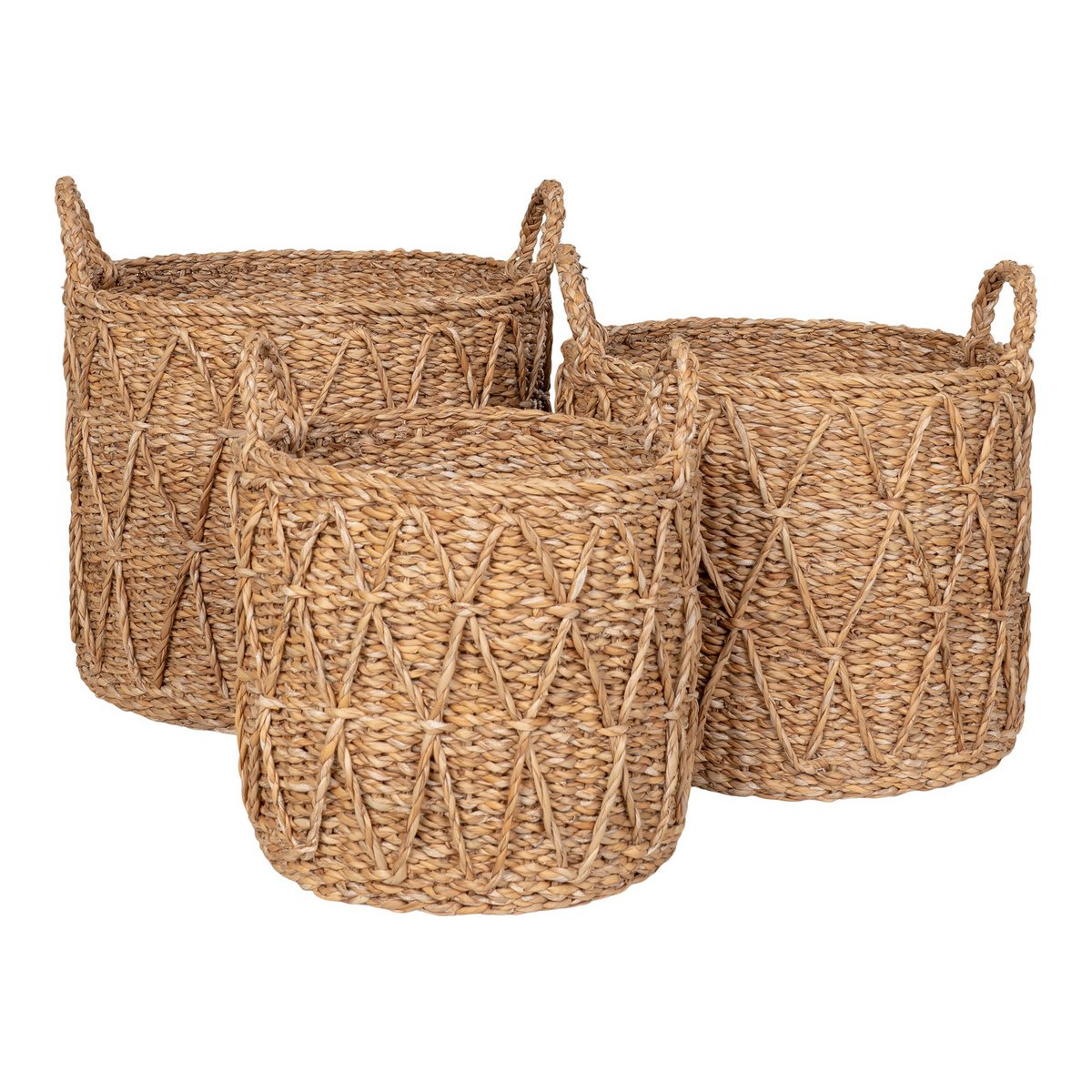 House Nordic - Krabi Basket - Mand, zeegras, naturel, set van 3