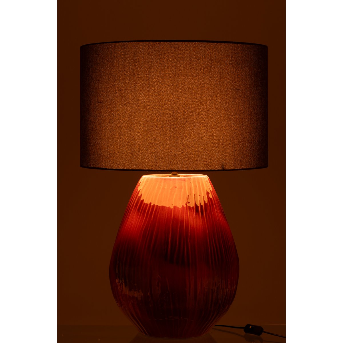 J-Line - Lamp Akane Keramiek Rood Large