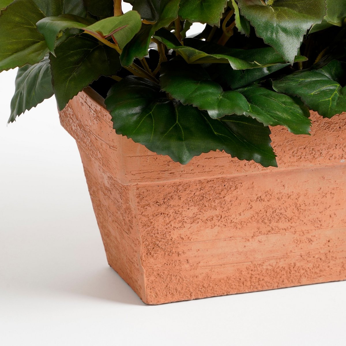 Mica Decorations - Begonia Kunstplant in Balkonbak Slate - L29 x B13 x H25 cm - Zalmroze