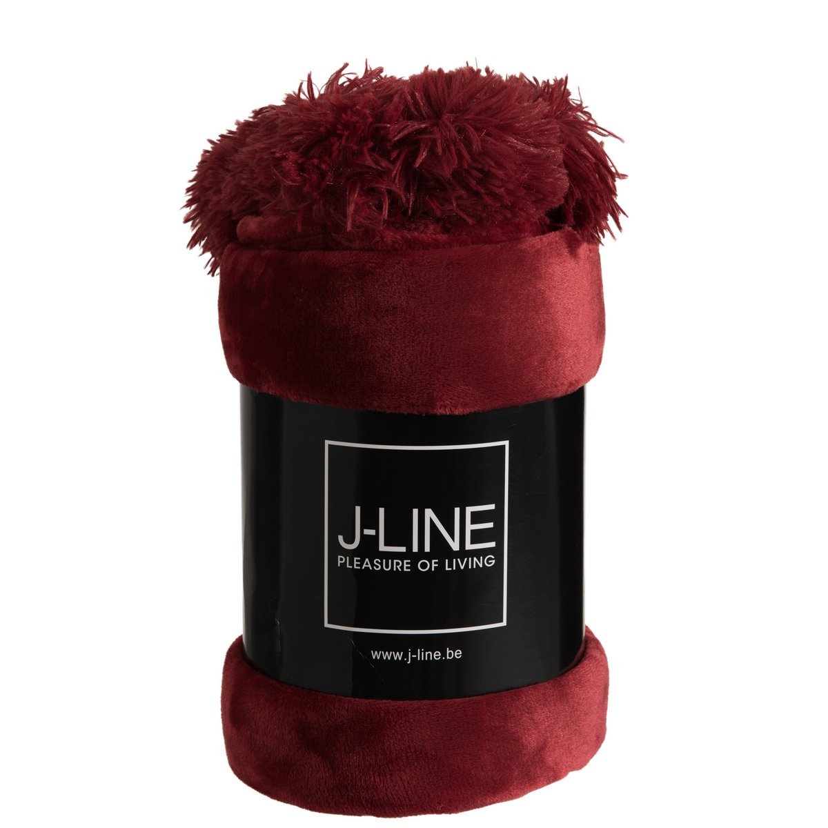 J-Line Plaid Pompon Polyester Rood