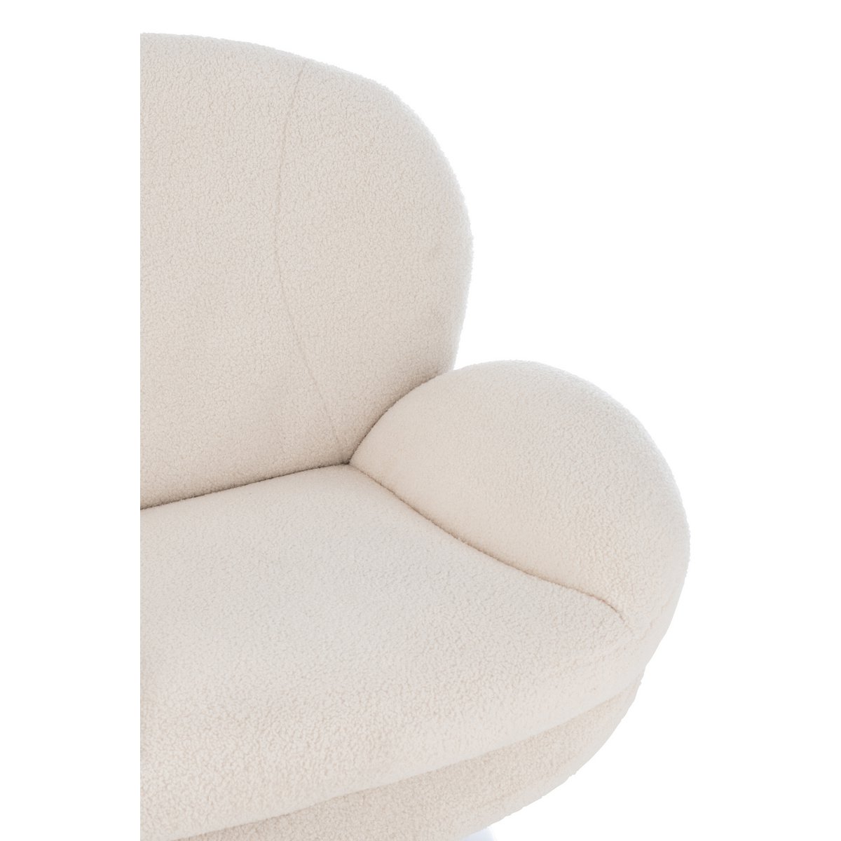 J-Line - Relax Fauteuil+ Voetbank Metaal/Multiplex Crème/Zilver