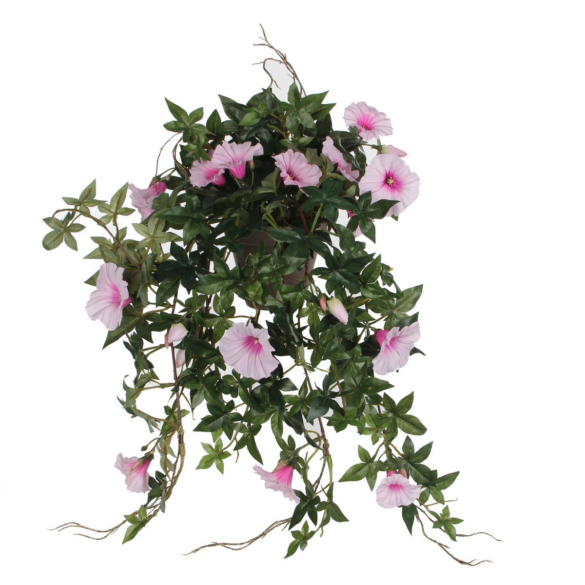 Mica Decorations - Petunia Kunst Hangplant in Bloempot Stan - L25 x B45 x H50 cm - Roze