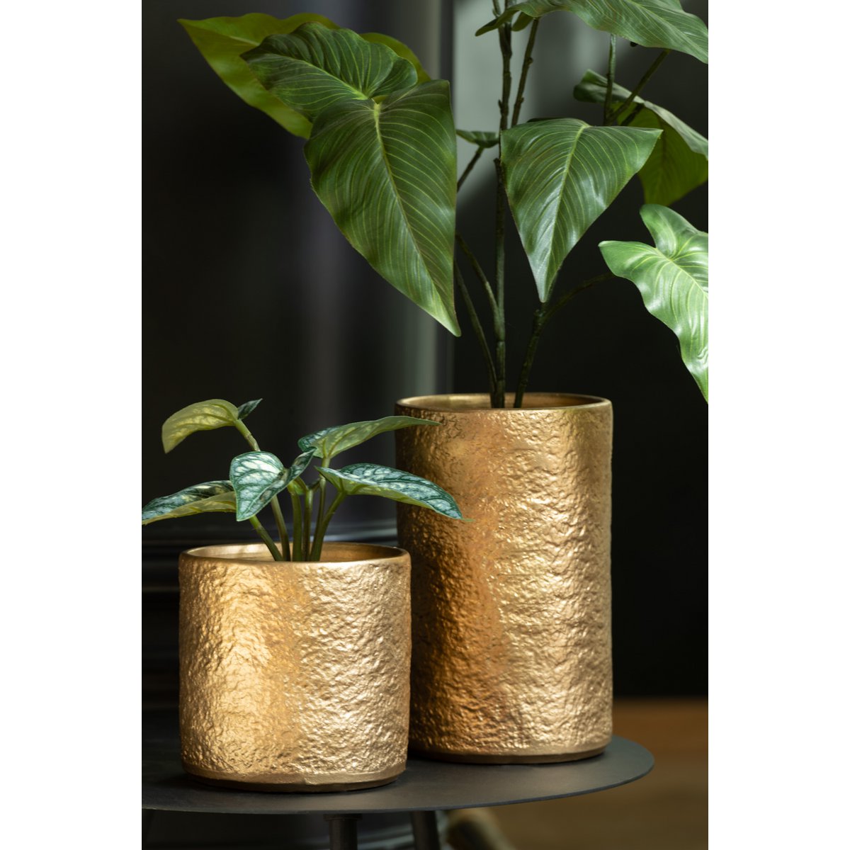 J-Line - Bloempot Gatsby Keramiek Goud Small