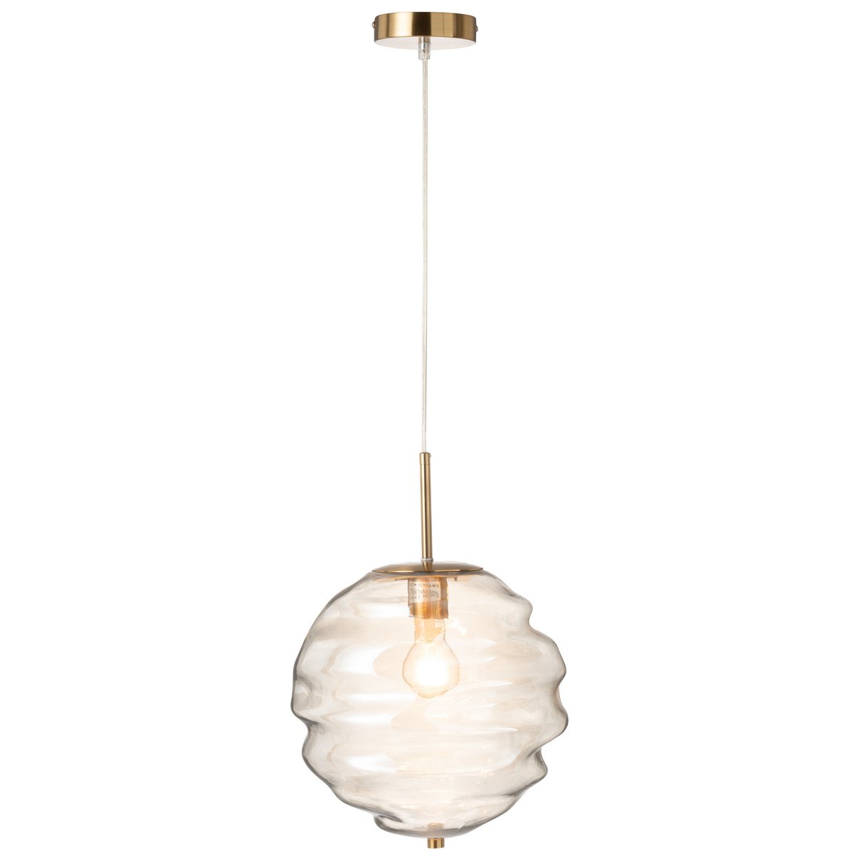 J-Line - Hanglamp Glas Licht Cognac