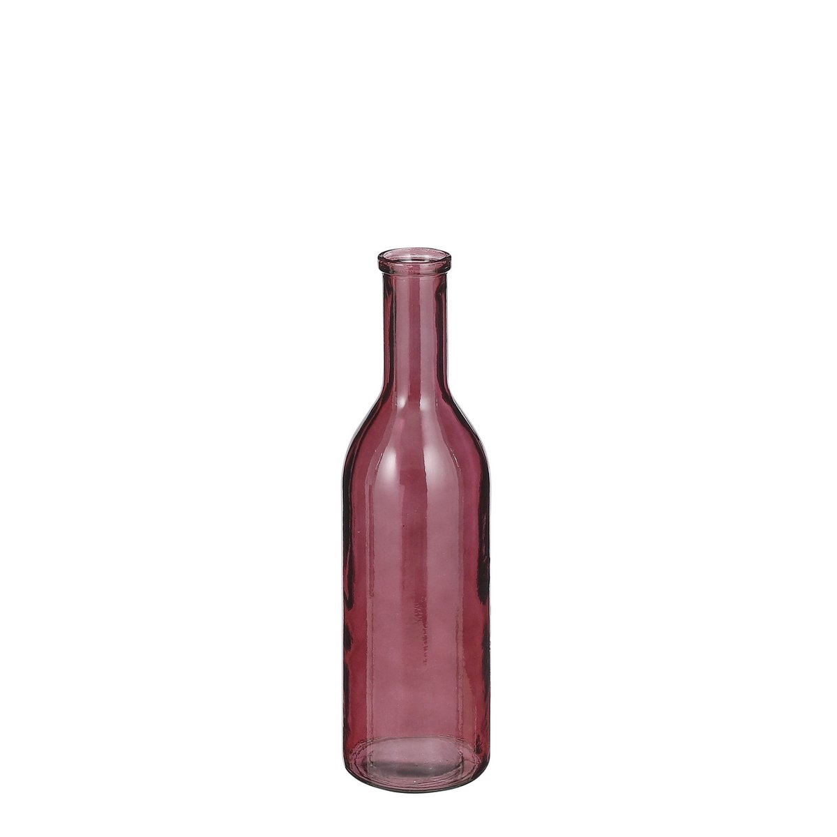 Mica Decorations - Rioja Fles Vaas - H50 x Ø15 cm - Gerecycled Glas - Bordeaux