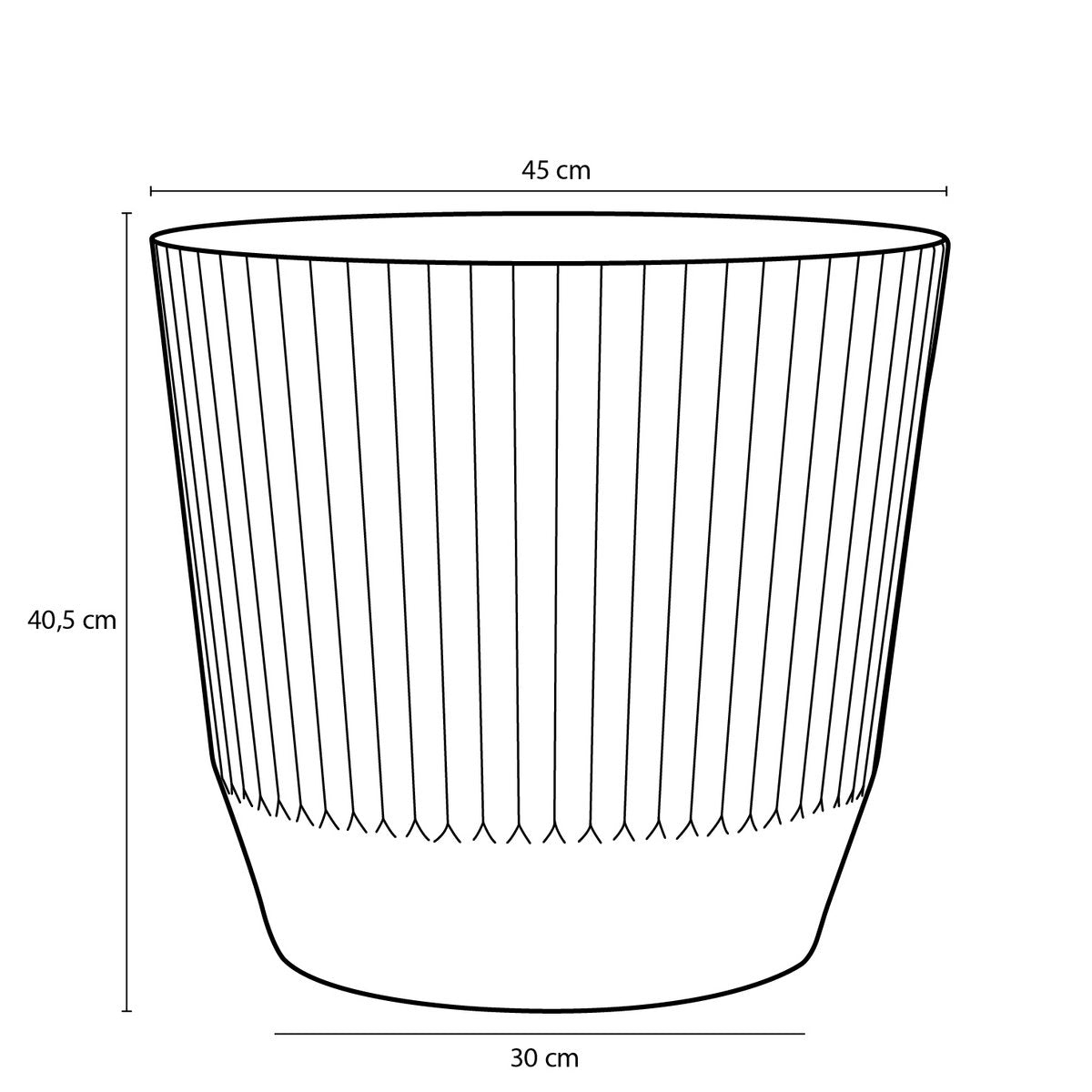 Mica Decorations - Rio Bloempot voor Buiten - H40,5 x Ø45 cm - Crème