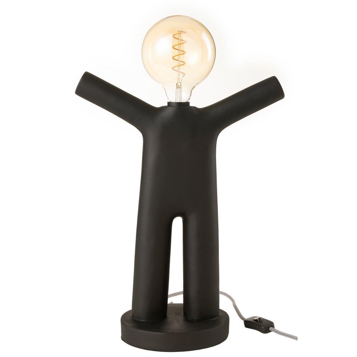 J-Line - Lamp P'Tit Maurice - Polyresin - Zwart