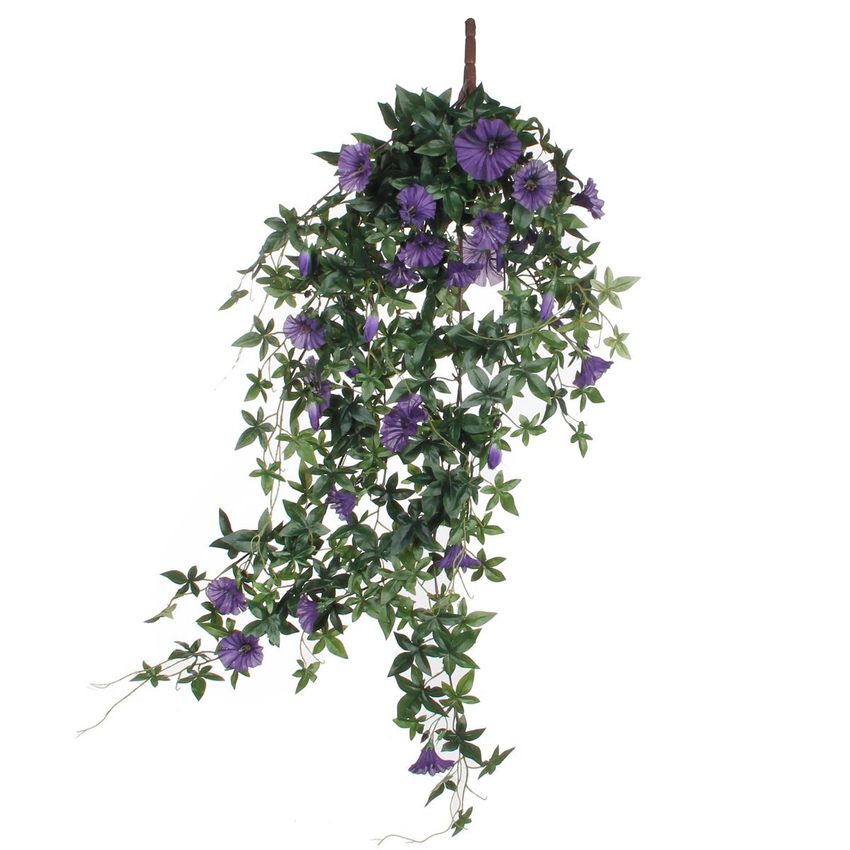 Mica Decorations - Petunia Kunst Hangplant - L15 x B20 x H80 cm - Donkerpaars