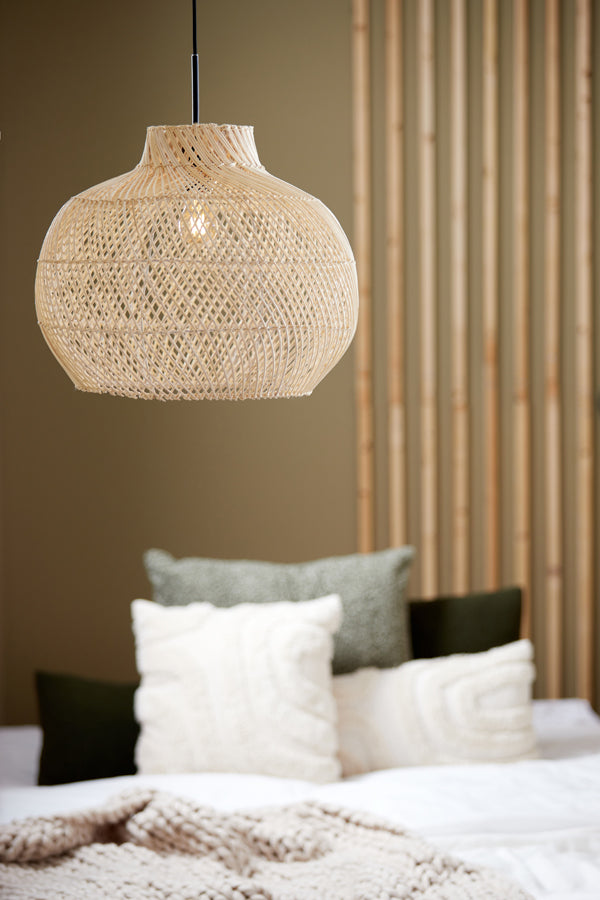 Light & Living - Hanglamp 'Charita' (Maat M, Rattan, Naturel)