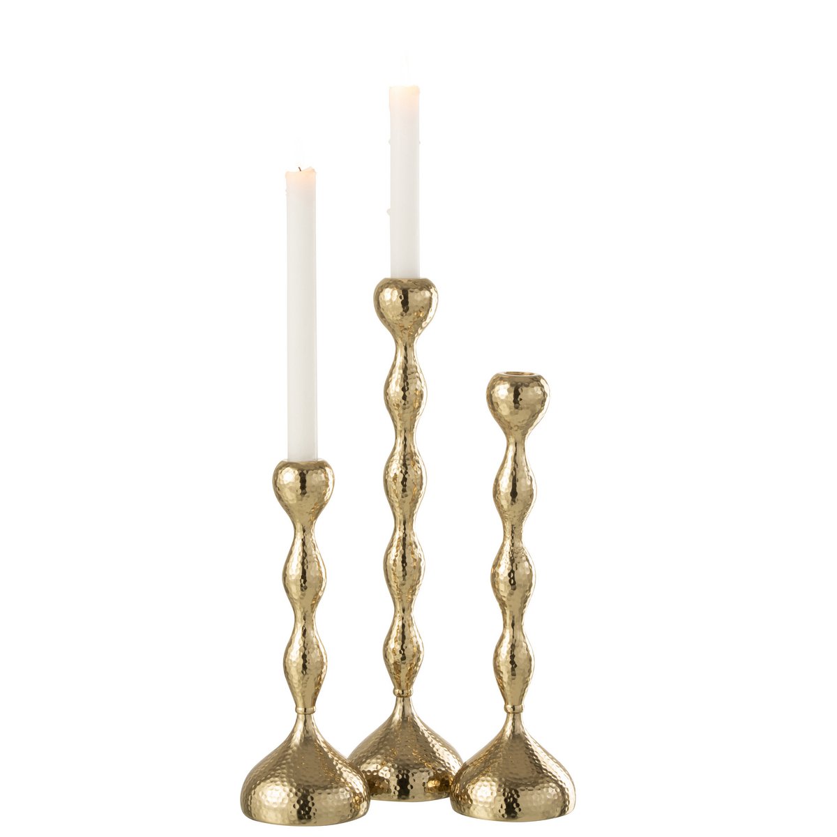 J-Line - Kandelaar 'Borne' (Goud, Set van 3)