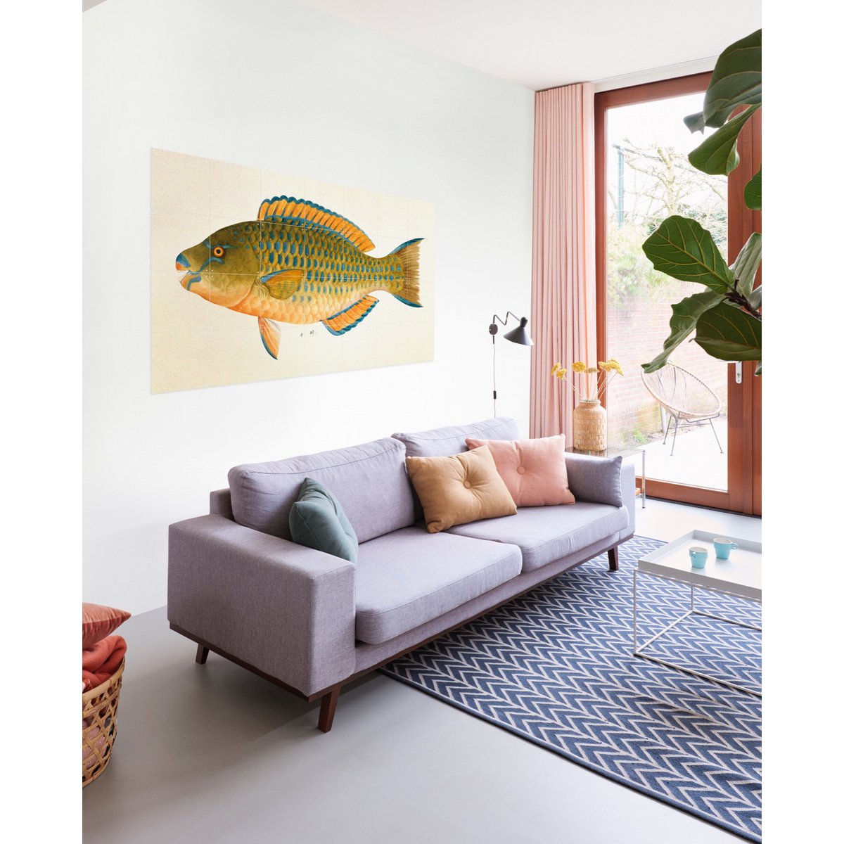 IXXI - Green Fish Wall art - Poster - Wanddecoratie