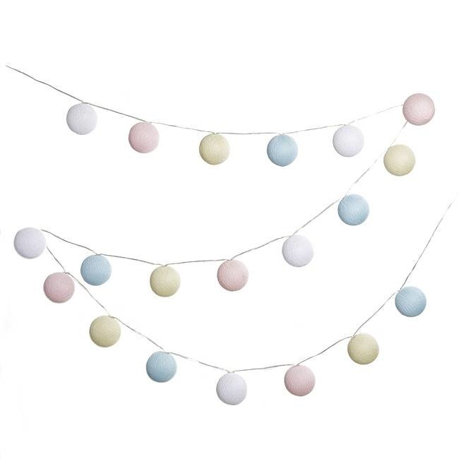 Cotton Ball Lights - Buitenlichtslinger - Pastel - Starter kit