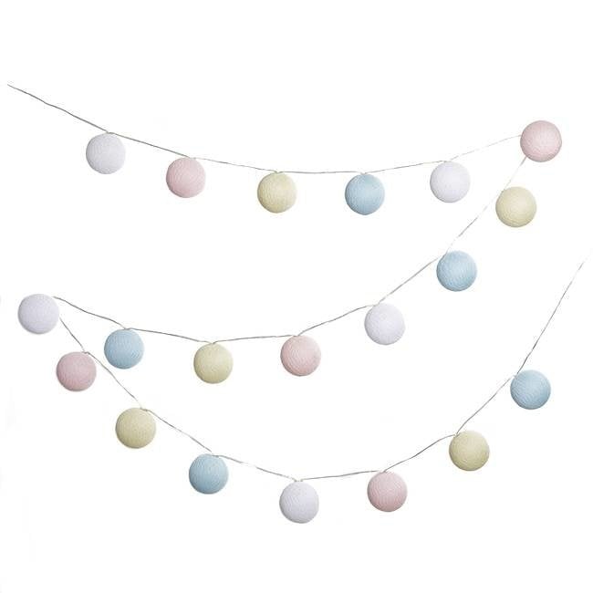 Cotton Ball Lights - Buitenlichtslinger - Pastel - Extension kit