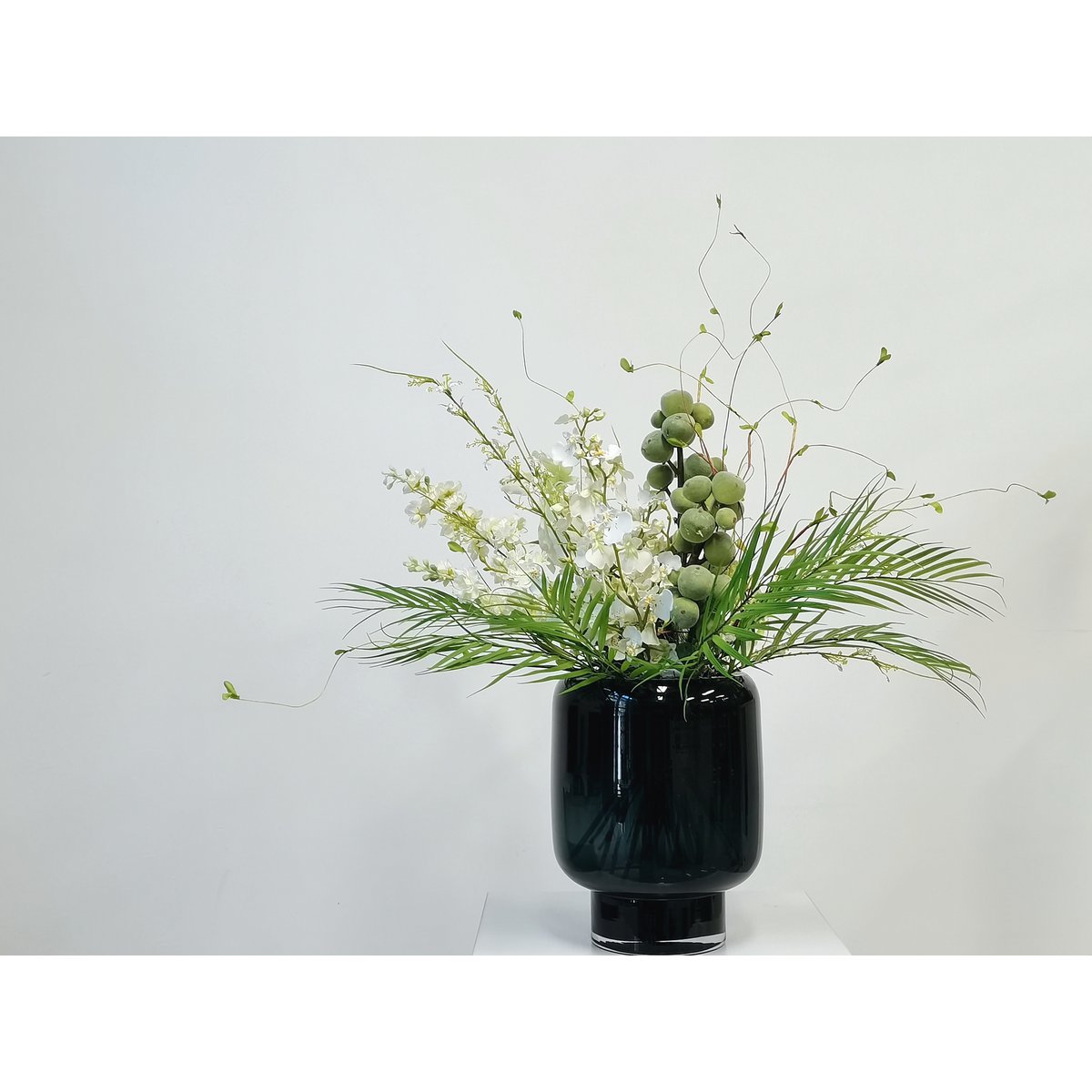 Element Accessories - Iconisch design moderne glazen vaas, Ink Blue, ZADAR 25IB, luxe 9mm glas