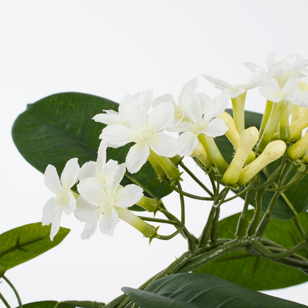 Mica Decorations - Stephanotis Kunstplant in Bloempot Stan - H50 x Ø40 cm - Wit