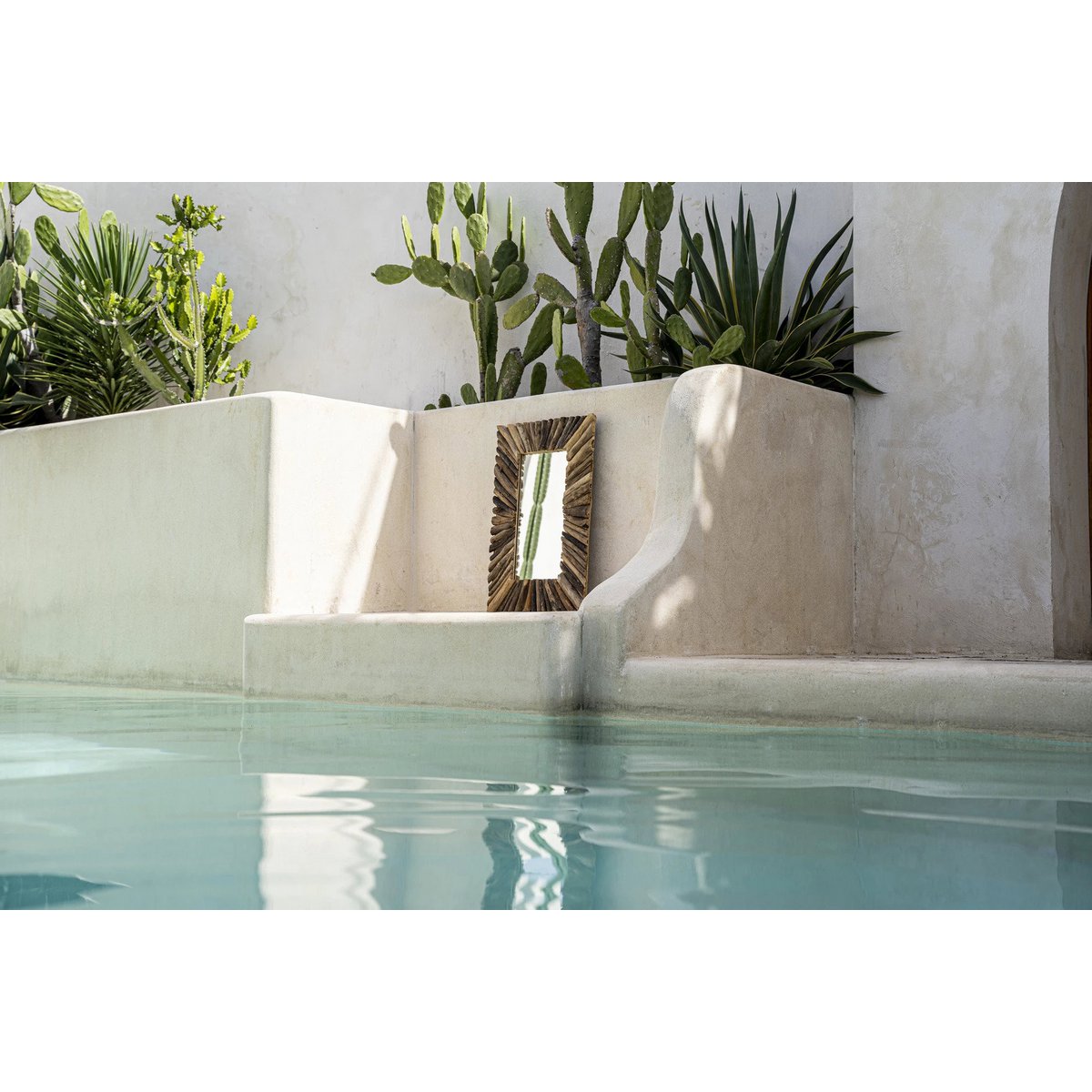 Bazar Bizar Living - De Driftwood Framed Spiegel - Naturel - M