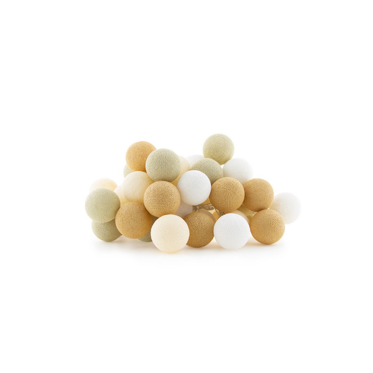 Cotton Ball Lights - Indoor regular Lichtslinger -  Creamy - 20 cotton balls