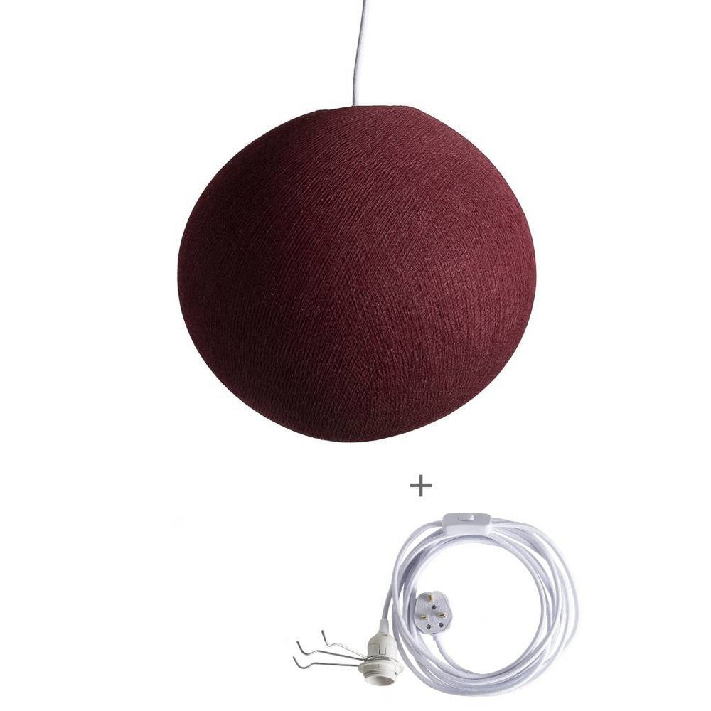 Cotton Ball Lights - Wandering Lamp - Dark Red - 25 cm (S)