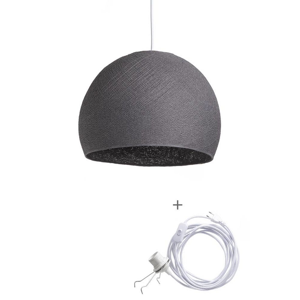 Cotton Ball Lights - Wandering Lamp Driekwart - Mid Grey - 31 cm (M)