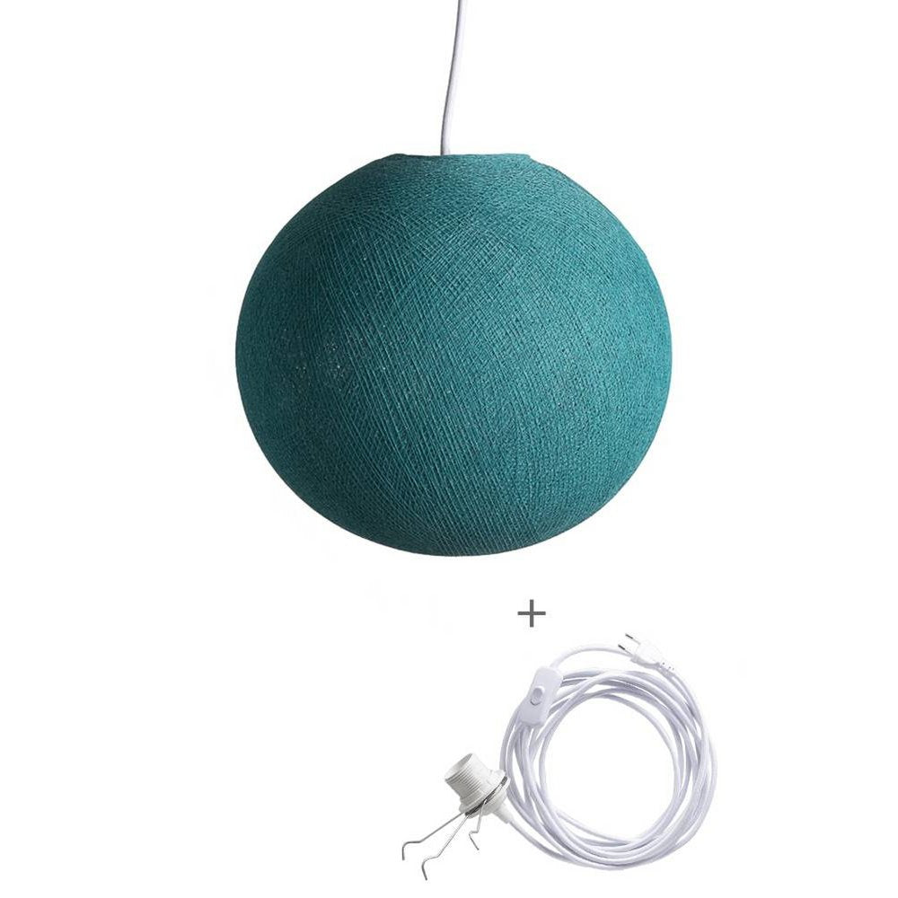 Cotton Ball Lights - Wandering Lamp - Heavy Aqua - 31 cm (M)