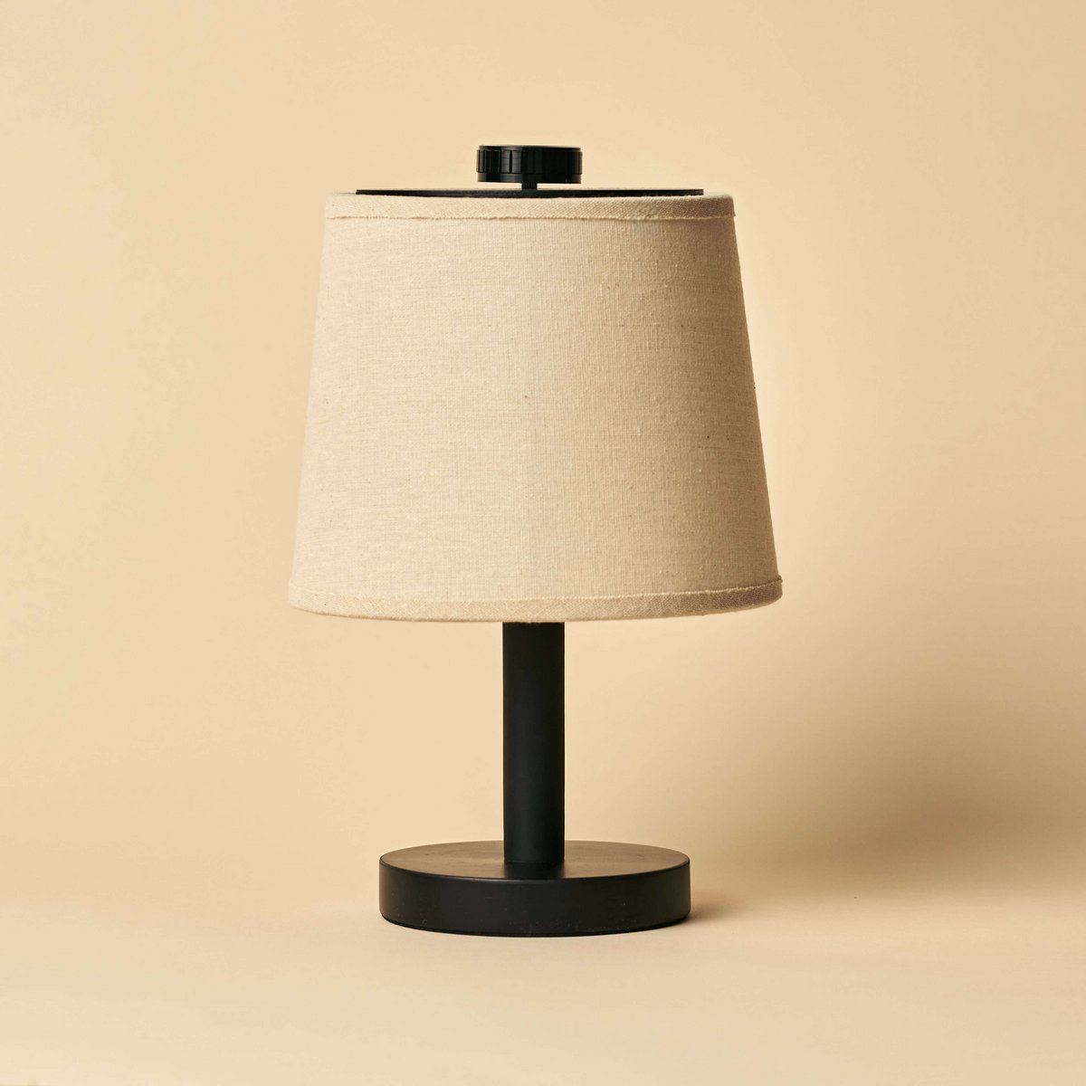 Tavellio-Amsterdam - Rover zwarte houten lamp - oplaadbare, draadloze en dimbare schaduw
