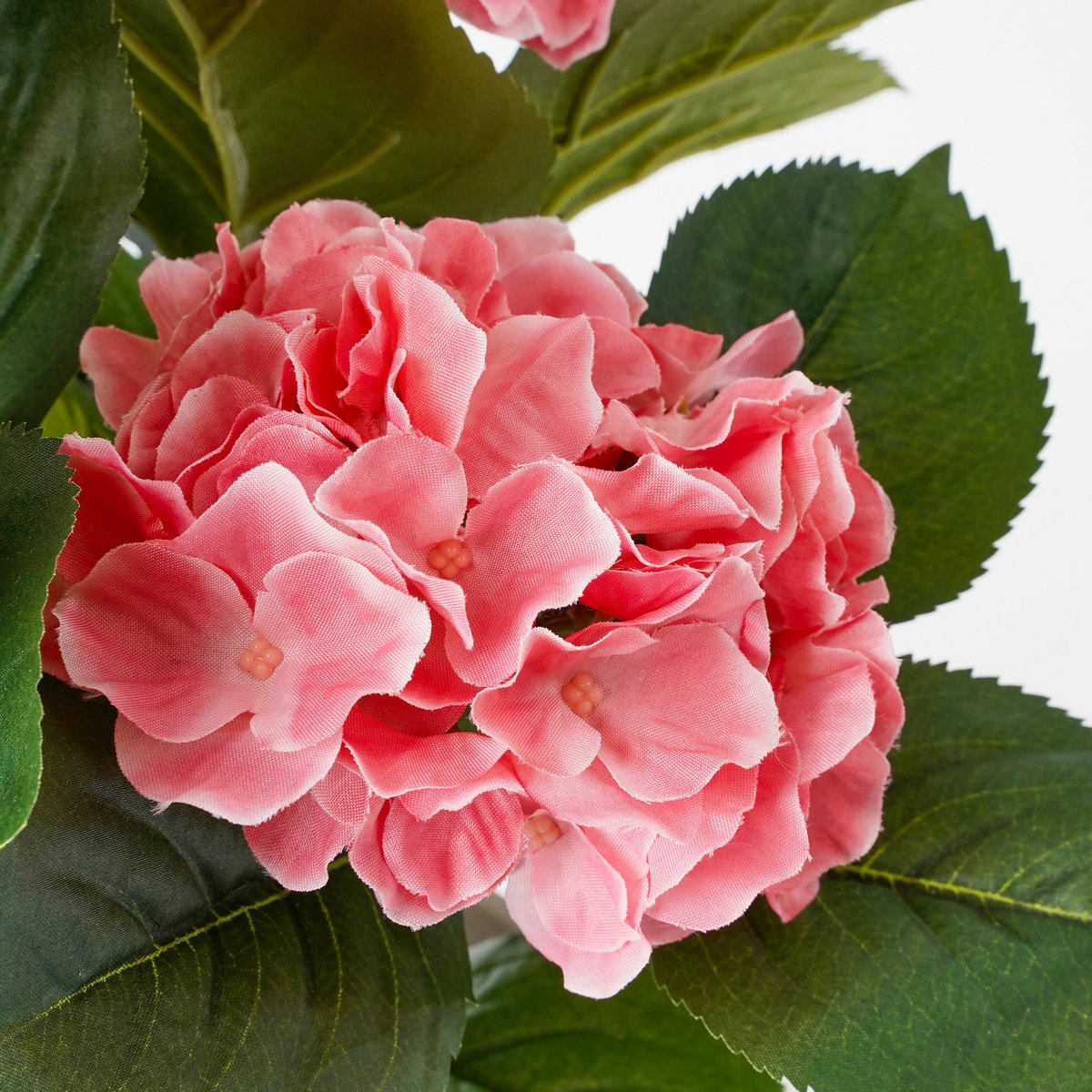 Mica Decorations - Hortensia Kunstplant in Bloempot Stan - H40 x Ø35 cm - Roze