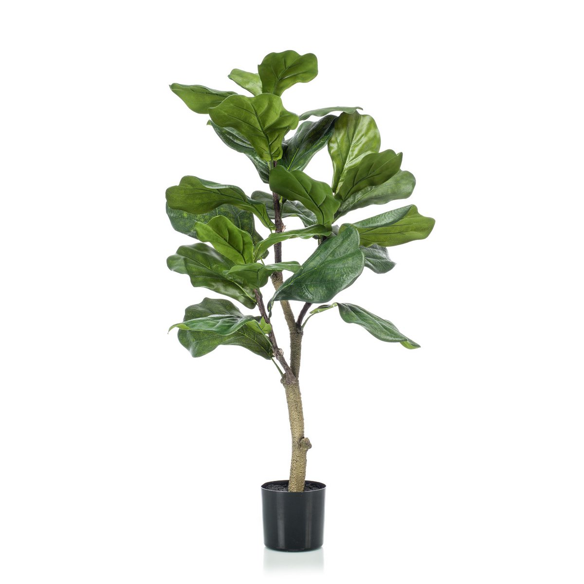 Green BoutiQ - Kunstplant - Ficus Lyrata - Tabaksplant - 90 cm