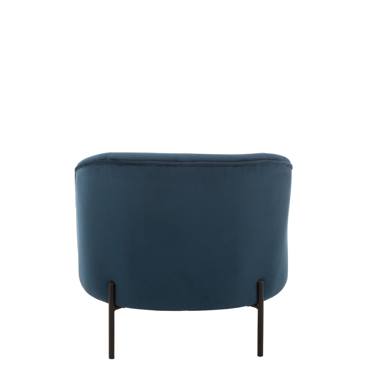 J-Line - Loungestoel Rond Textiel/Metaal Blauw