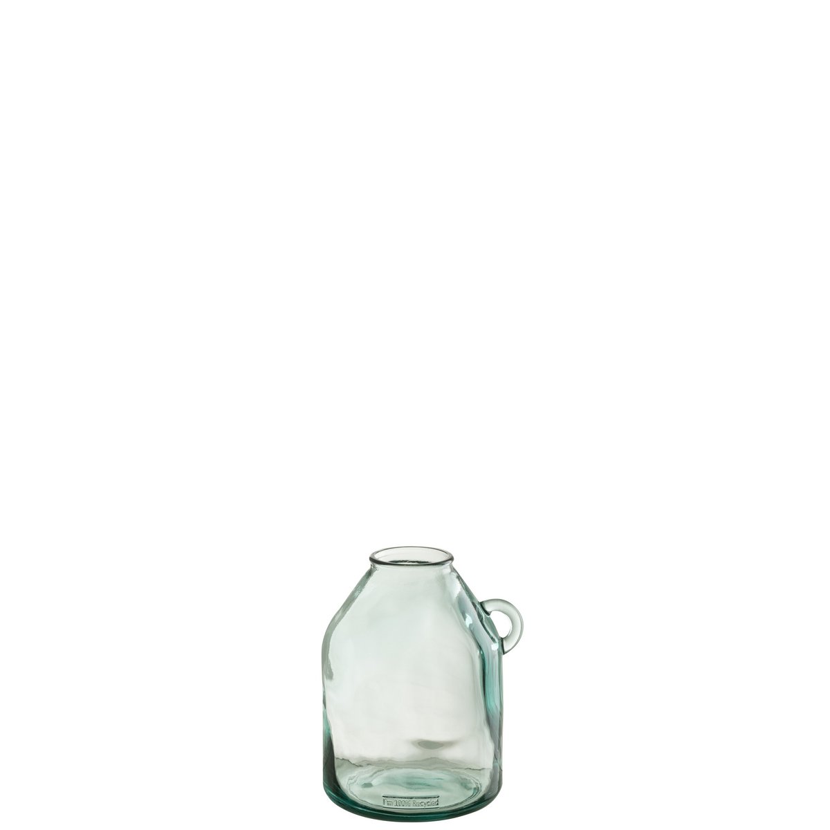 J-Line - Vaas Handvat Cilinder - Gerecycleerd Glas - Small